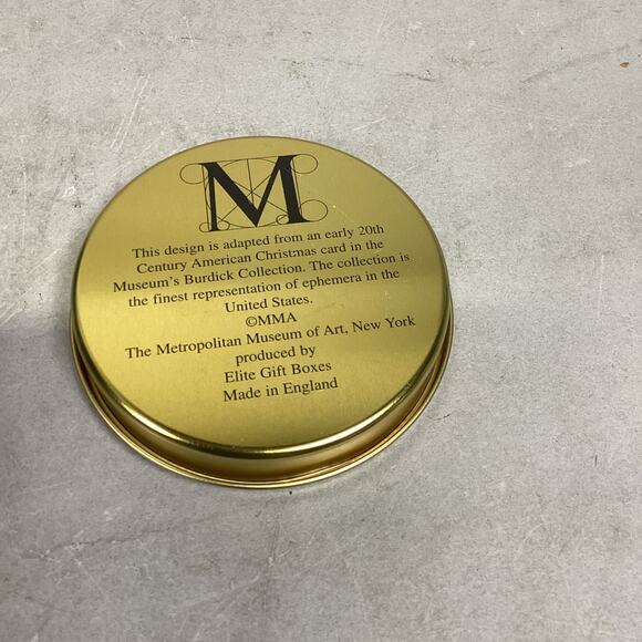 Vintage Metropolitan Museum Of Art Red Floral Coasters In Tin - Picture 8 of 8